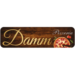 Damm Pizzeria logo.